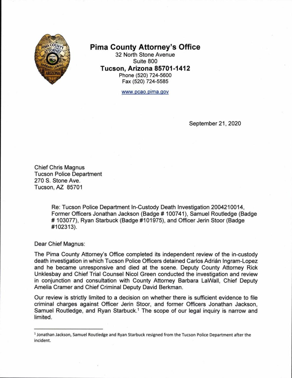 Read the prosecutors' letter