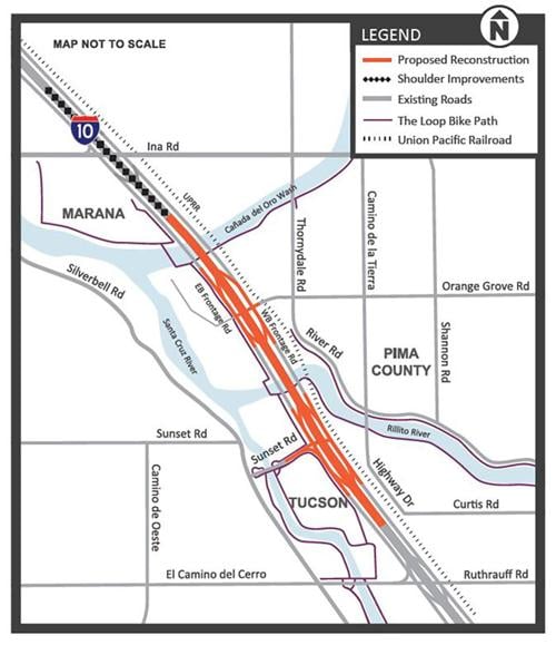 Traffic lanes reopen as Tucson's I-10 improvement project churns on