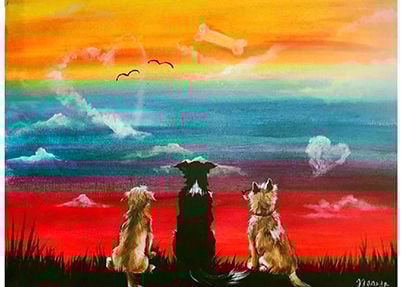 Paint your pet’s silhouettes