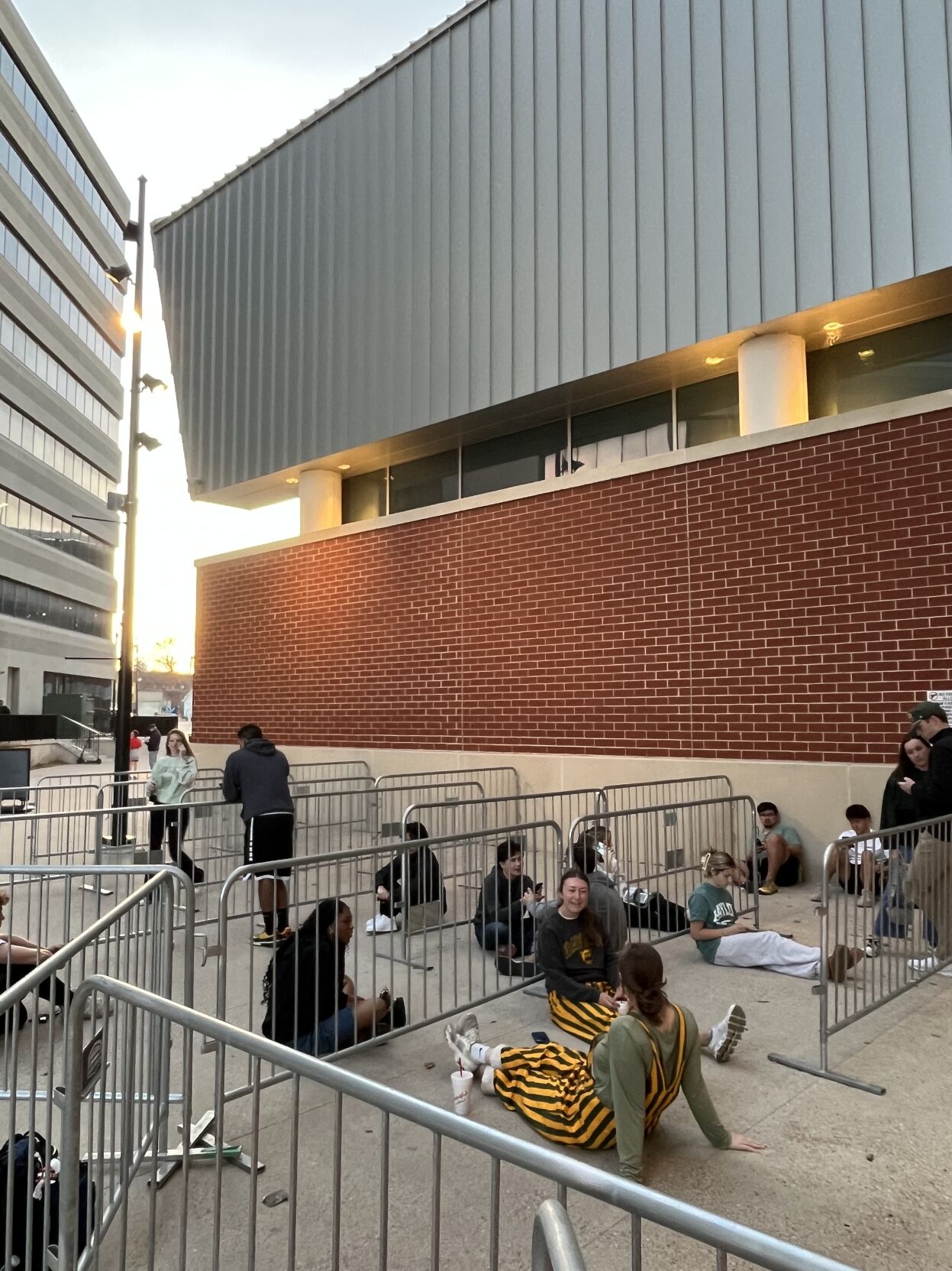 Small Baylor student lineup before Arizona game