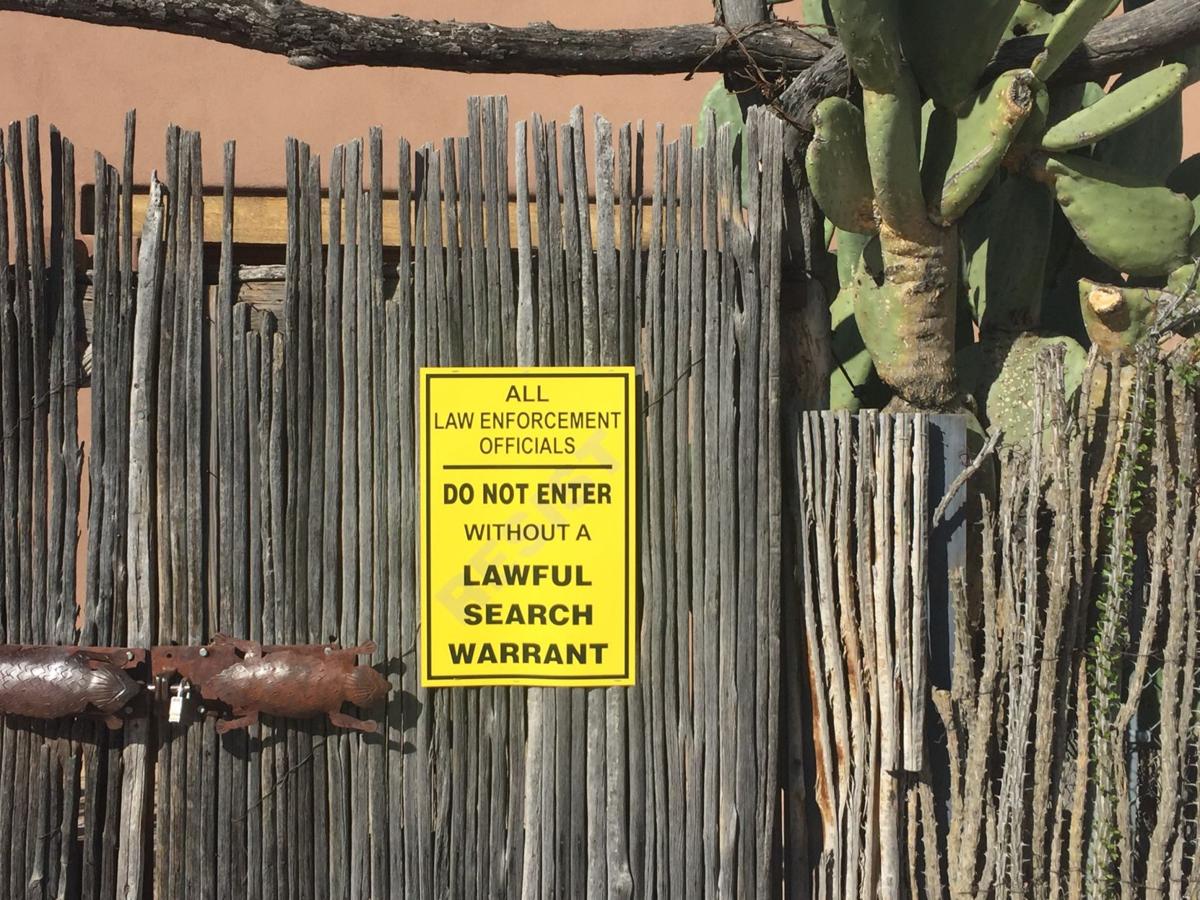 Southside Presbyterian sign warns police