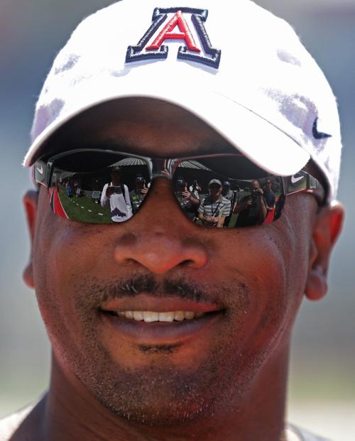 Arizona running backs coach Clarence McKinney