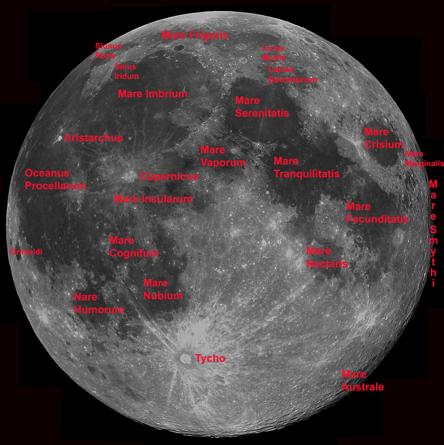 sky and telescope moon map