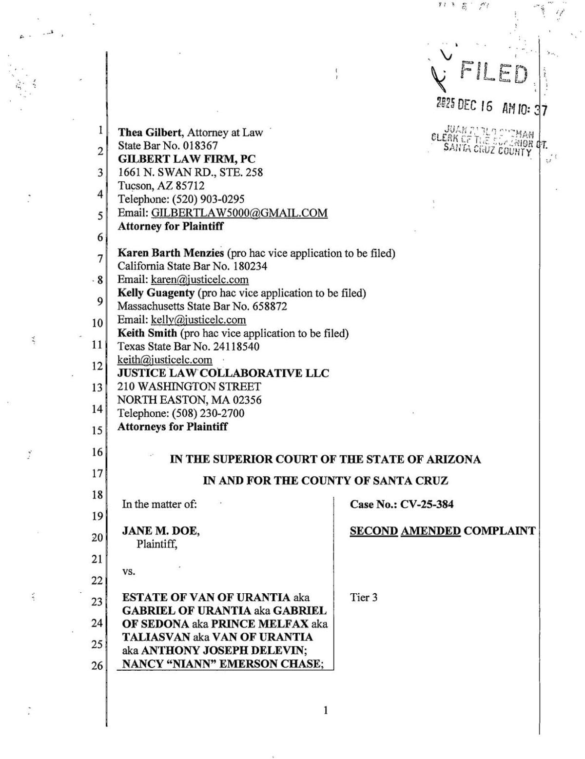 First lawsuit against the Global Community Communications Alliance