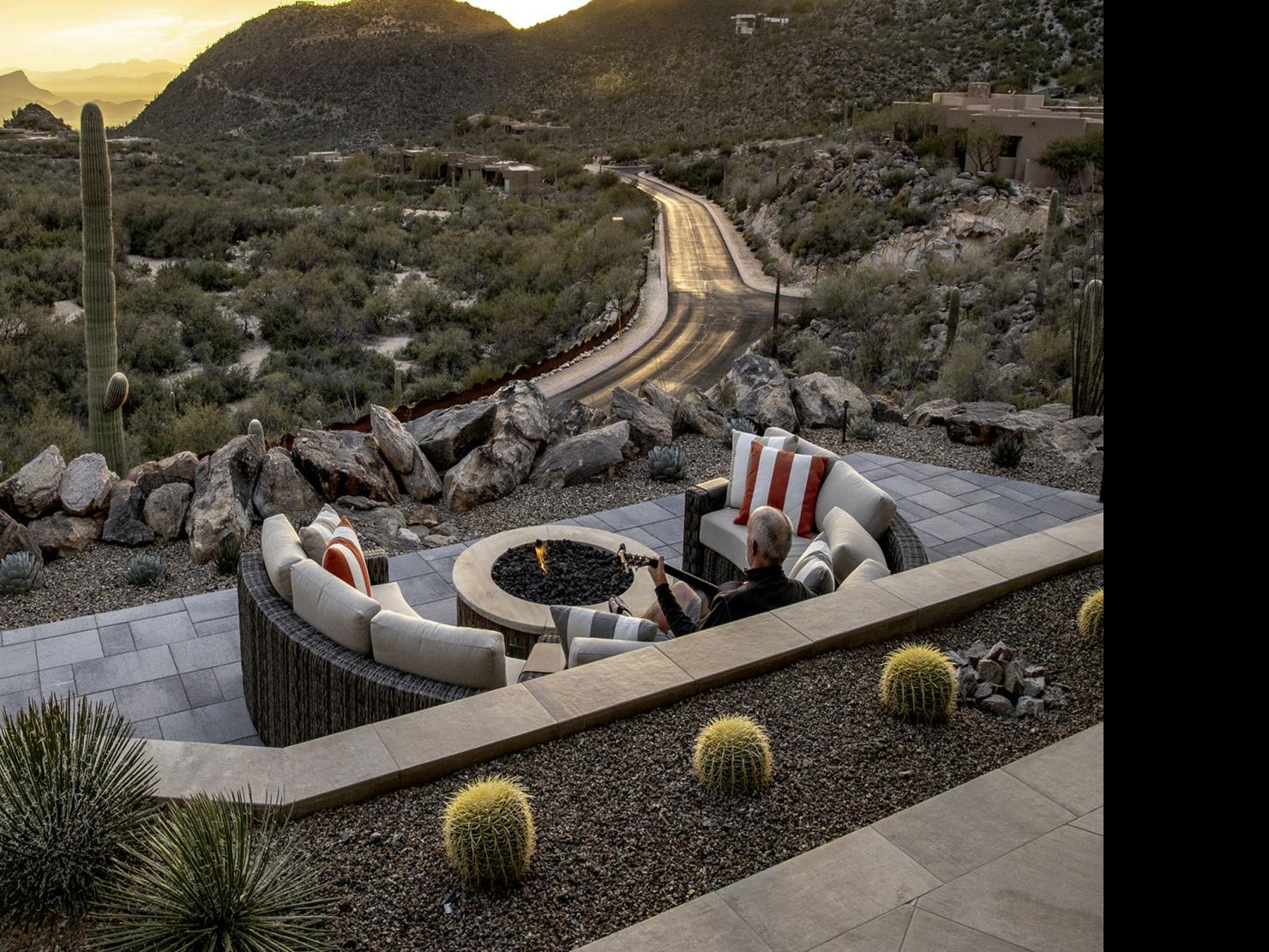 Modern Landscape Of Marana Home Blends Seamlessly With Desert Hills Home Garden Tucson Com