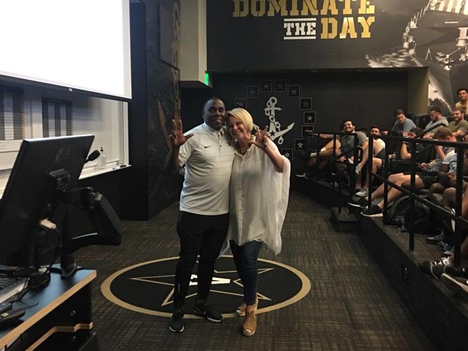 Carrie Cecil and Derek Mason