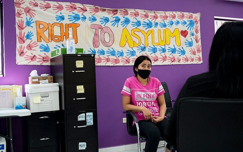 Migrants wait at the border as ban on processing asylum applications is set to end