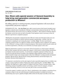 Nixon to seek up to $150M annually in Boeing incentives