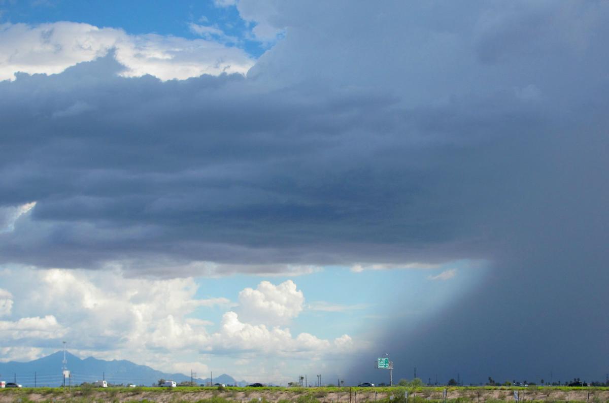 A clear, cloudy, stormy afternoon
