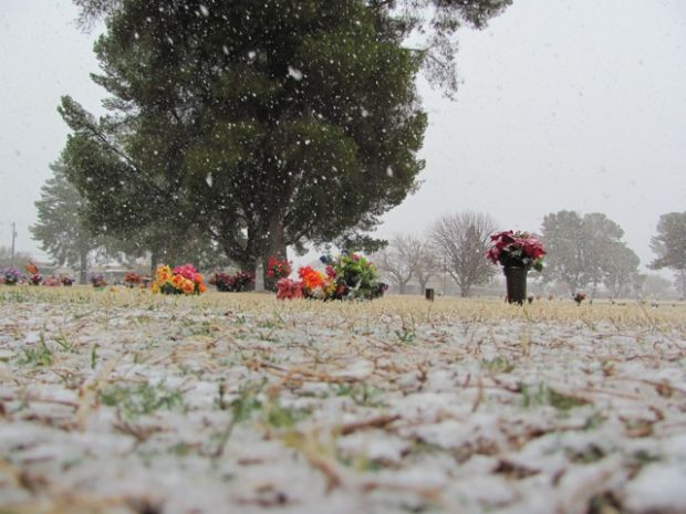 Snowfall around Tucson