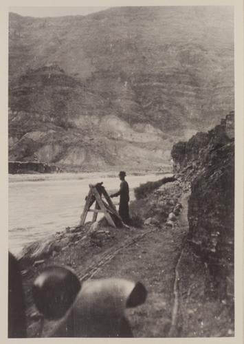 Ringing the bell at Lees Ferry to call the ferryman