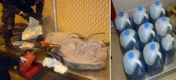 Feds: Water bottles in backseat of car at border crossing in San Ysidro  were full of liquid meth - The San Diego Union-Tribune