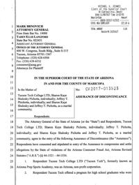 Settlement agreement: Tucson Tech