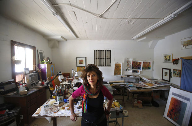 Drab walls hide lively cooperative for artists    