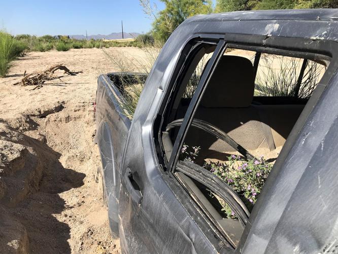 Water rescue, abandoned vehicle