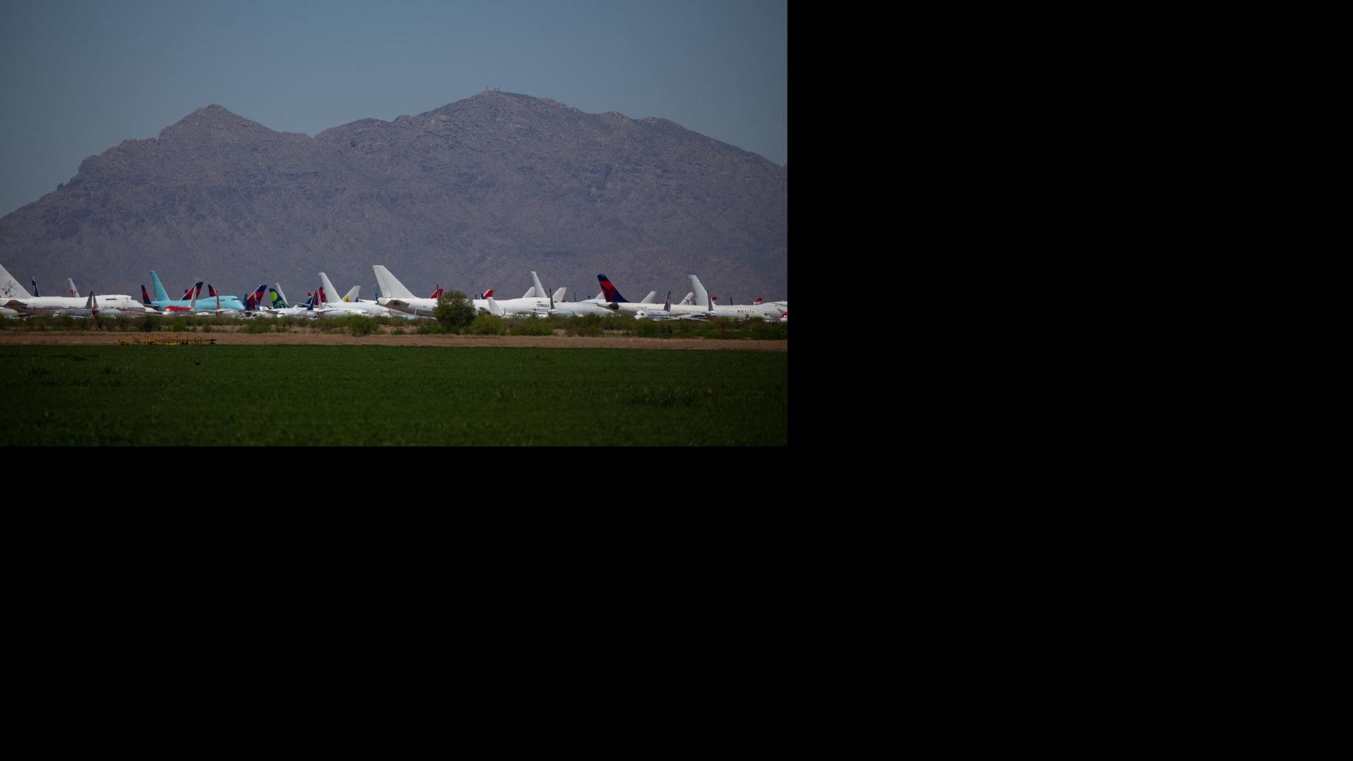 As airlines suffer, jet arrivals increase at airpark storage yard north of  Tucson