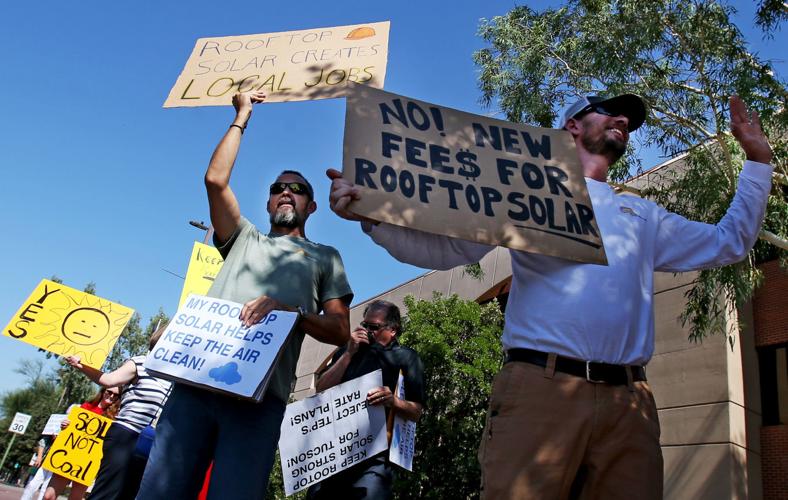 Solar energy rates protest