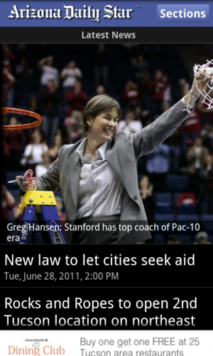 Star Android app screen shot