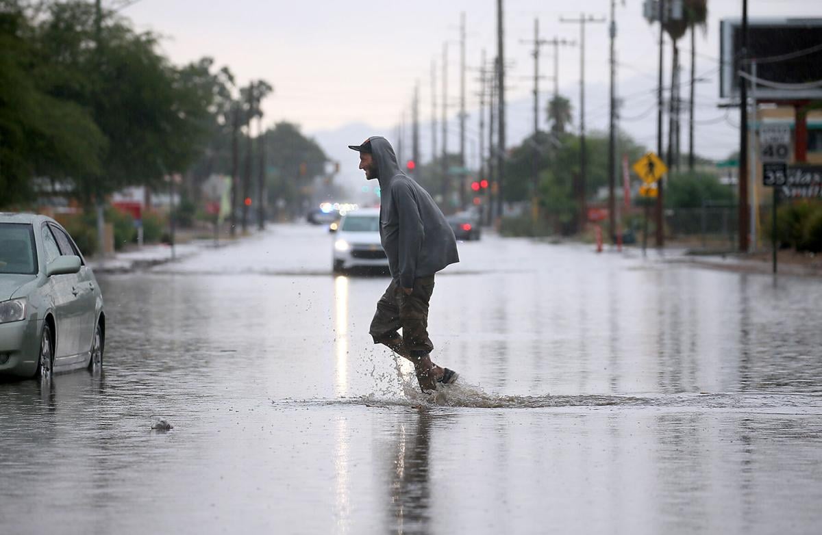 On the 38th day of Tucson's monsoon season Rain, rescues, road