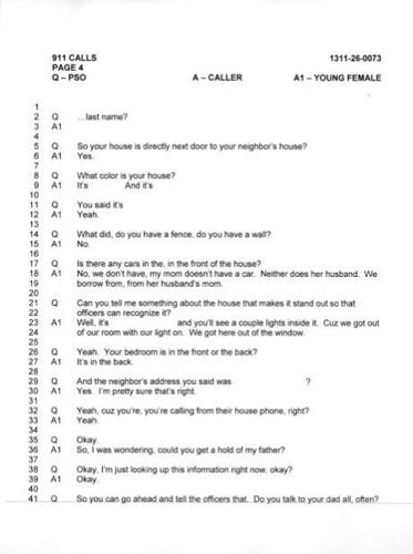 Captive girl asked for grandmother, ‘real’ father, 911 transcript reveals