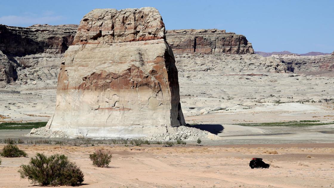 Lake Powell hits record low but snowy weather should bring reprieve