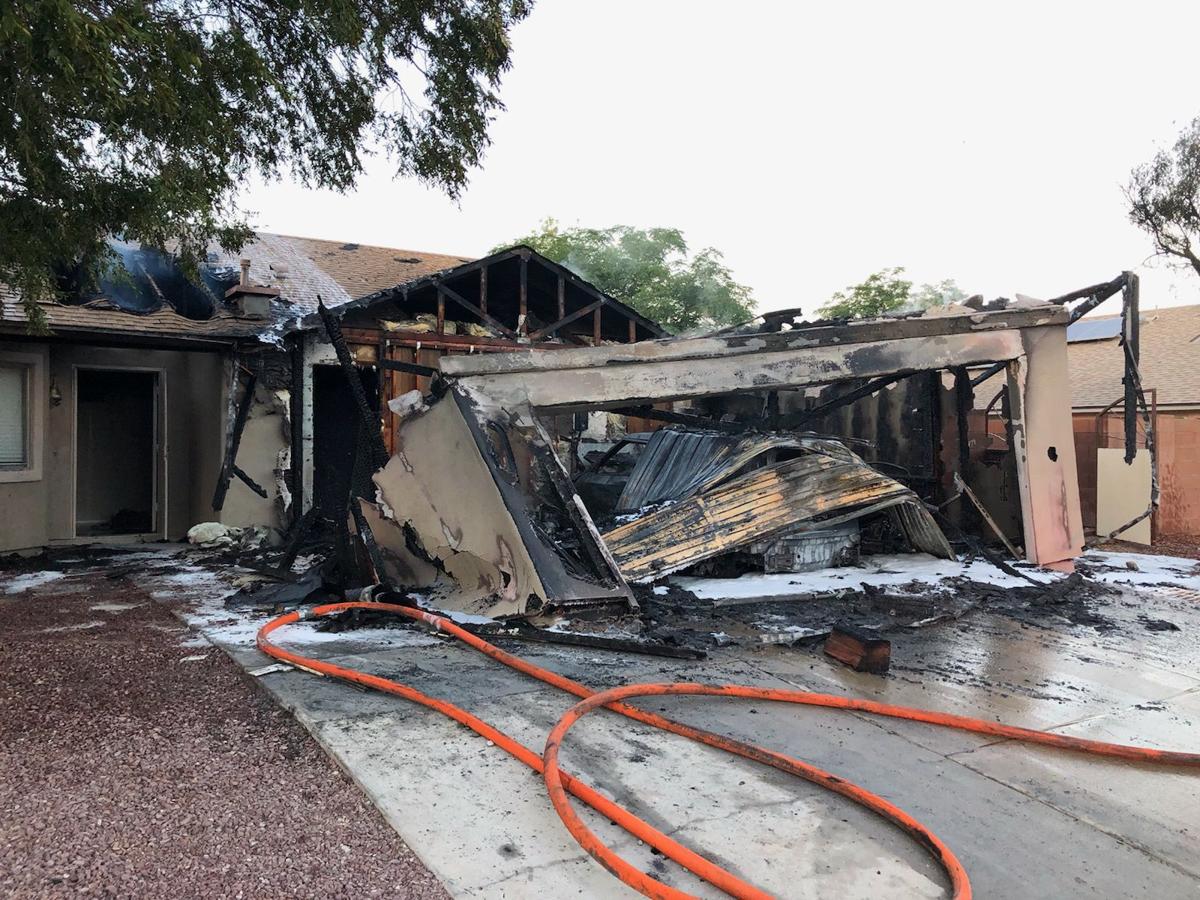 East side garage fire