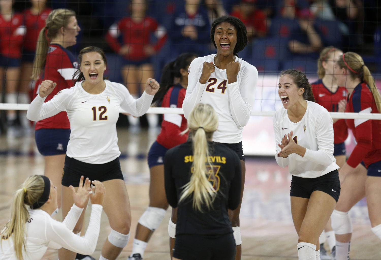 Arizona Vs. Arizona State Women's College Volleyball