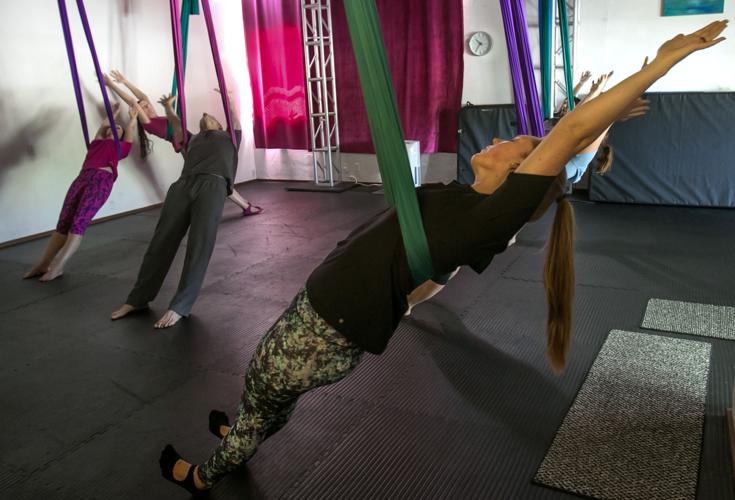 Aerial yoga takes off in Tucson