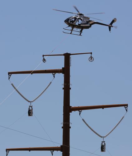 Helicopter line pull