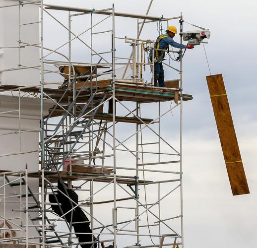San Xavier Mission- scaffolding work