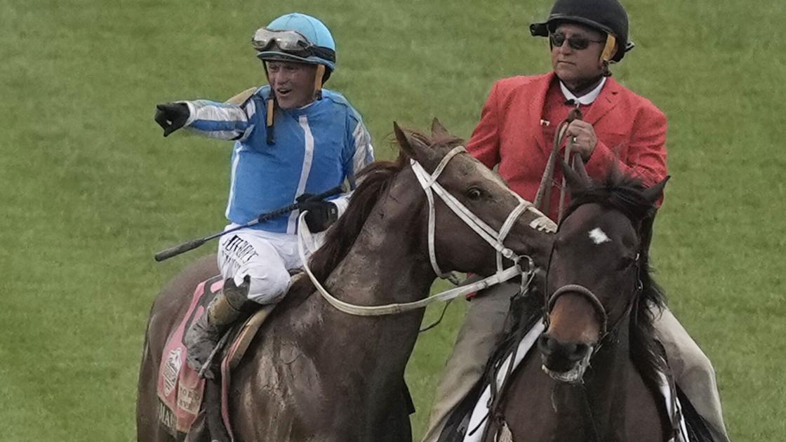 Kentucky Derby winner Mage is on track to run in the Preakness