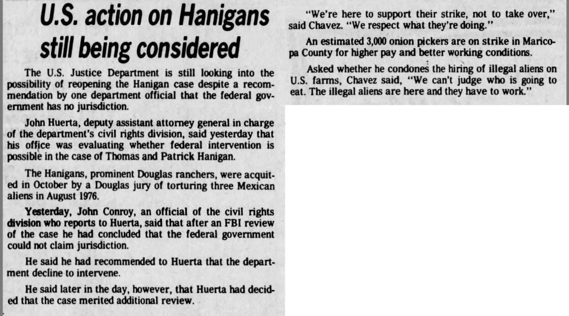 Nov. 22, 1977: U.S. action on Hanigans still being considered