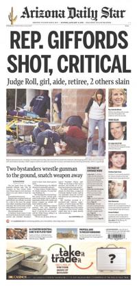 Gallery: Tucson shooting on newspaper front pages across the country, world