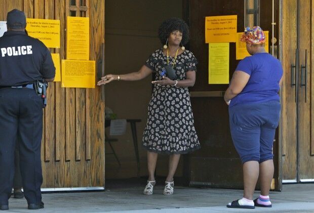 Parents sign up for school transfers on last day