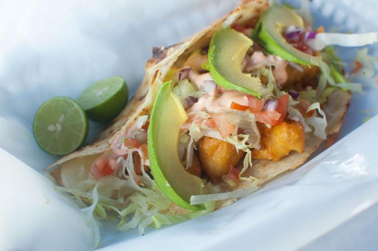 Taco quesadilla at Cocteleria La Palma