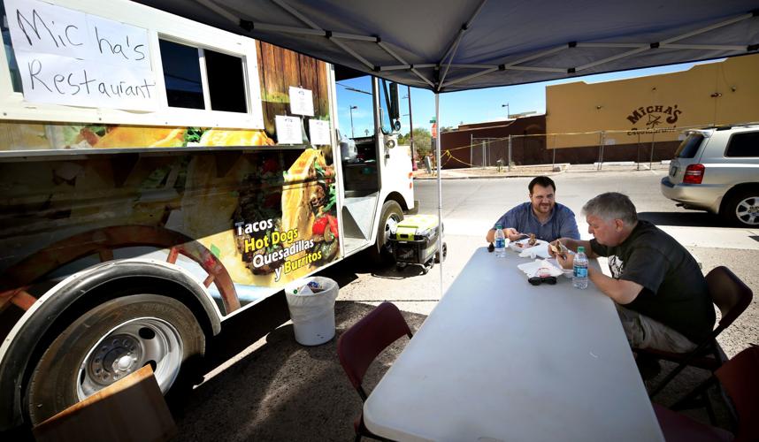 Food truck on the road