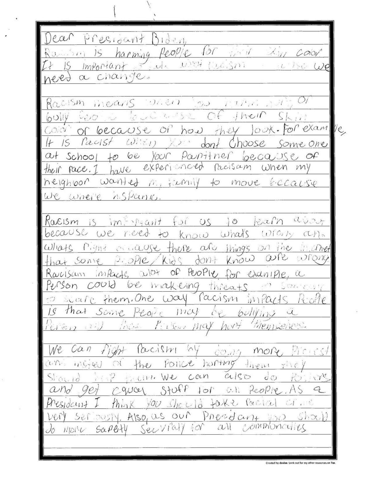 Letters to Biden