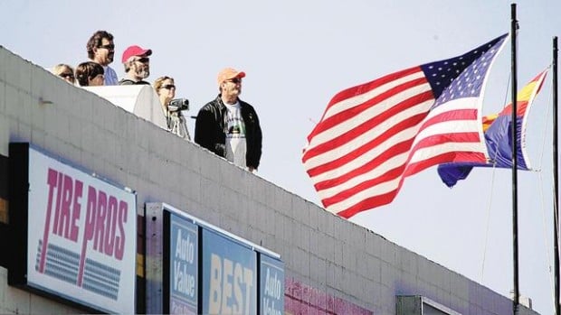 San Manuel smelter stacks toppled  