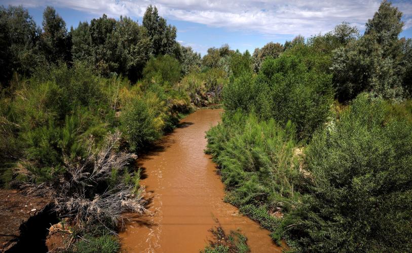 Santa Cruz River at Sanders Road crossing
