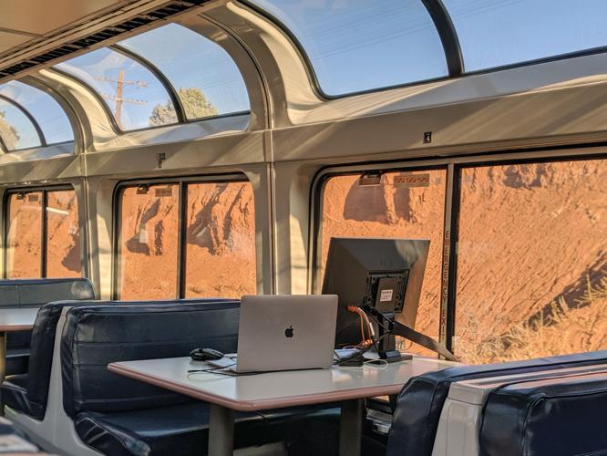 Some passengers on Amtrak's Southwest Chief ride less for the destination and more for the productivity they experience on the journey -- but they have to bring their own Wi-Fi.