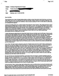 Timothy DesJarlais' email to Ally Miller