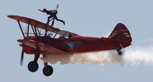 Red-hot pilots joined at D-M by 3 middle school students    