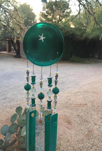Desert Creations teal windchime