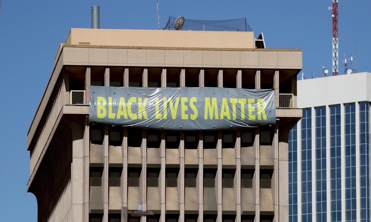 BLM banner on City Hall
