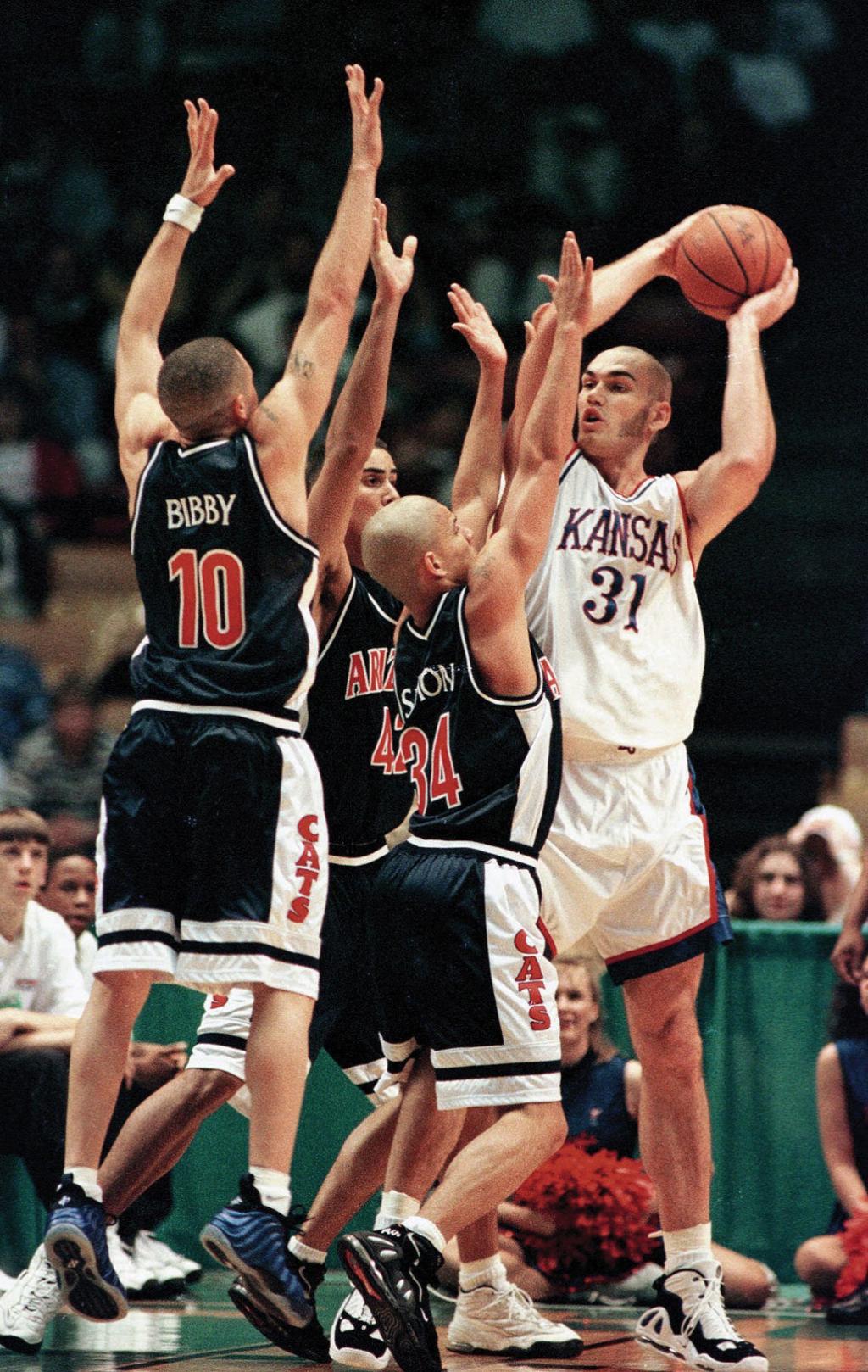 Photos Arizona Vs Kansas In 1997 Ncaa Tournament Sweet Sixteen