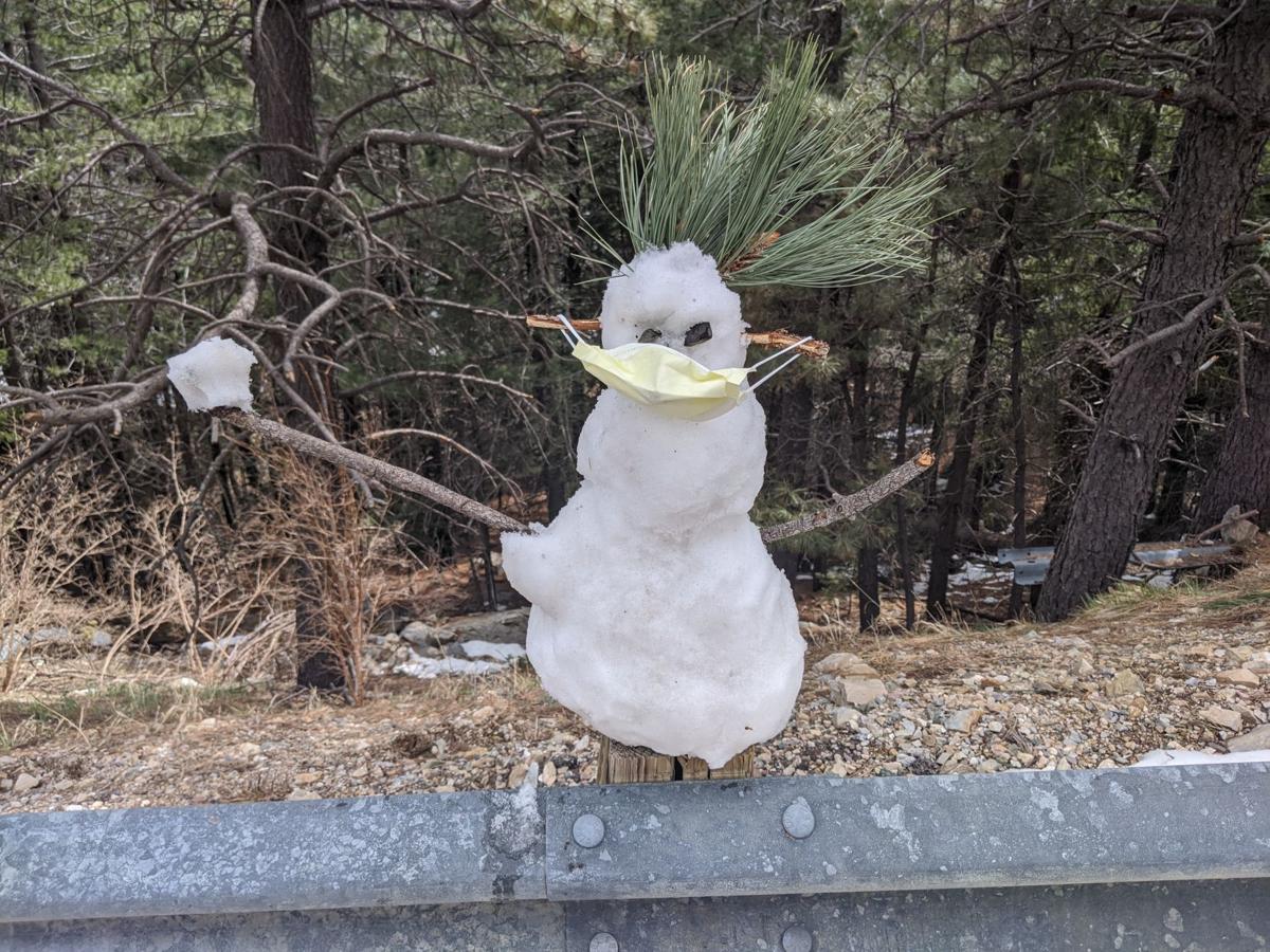 Mount Lemmon Snow Man With Face Mask Local News Tucson Com