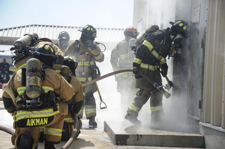 D-M, local firefighters train together