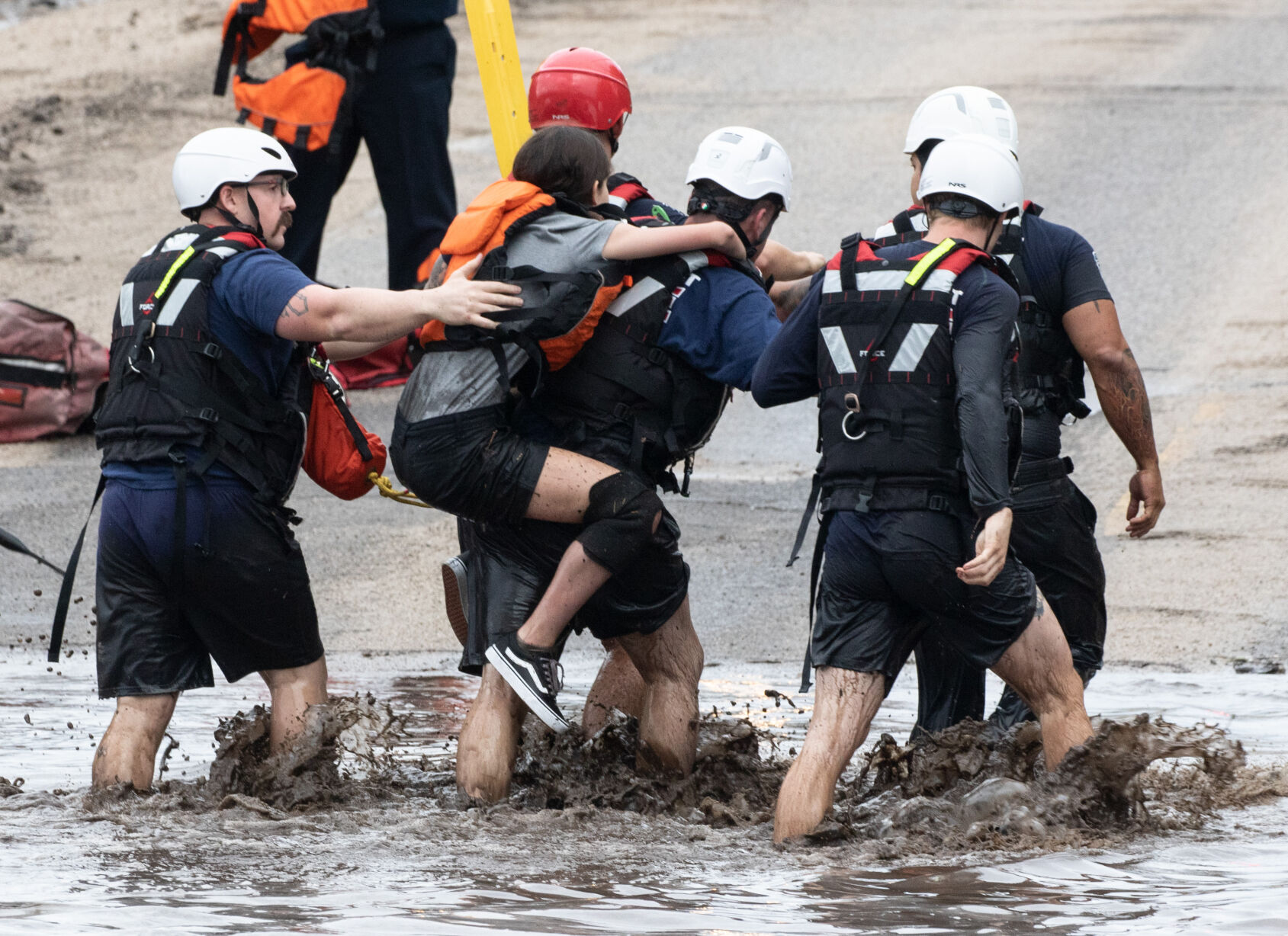 Dramatic Water Rescue Photos: Dramatic water rescue in the CDO Wash north of Tucson