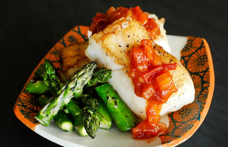 Pan-Seared halibut