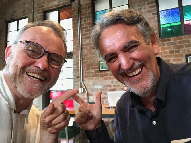 Dueling doodlers, David Fitzsimmons and José "Trino"Trinidad Camacho Orozco